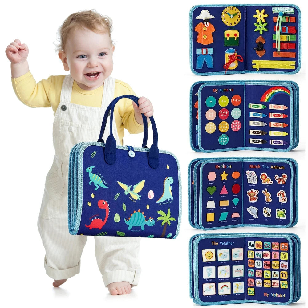 Montessori Busy Book Activity Travel Board