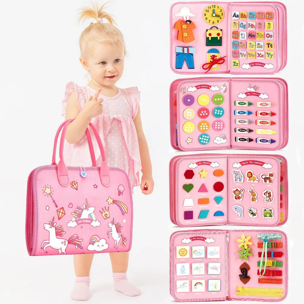 Montessori Busy Book Activity Travel Board