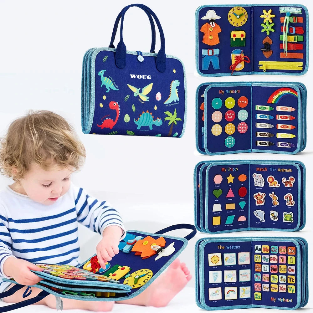Montessori Busy Book Activity Travel Board